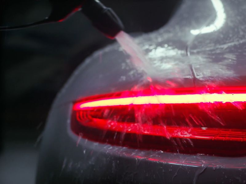 osoba pere automobil